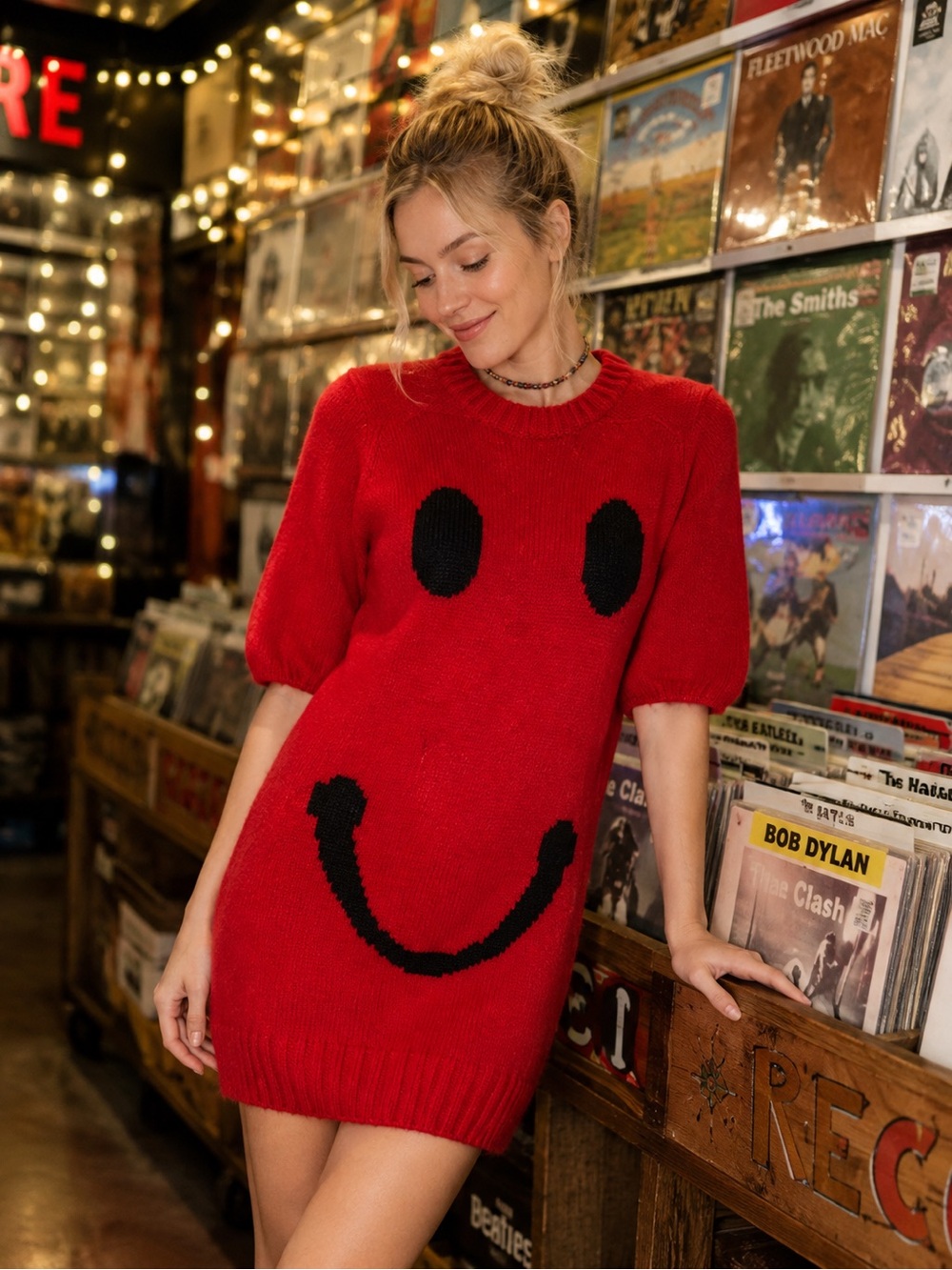 Smiley Face Sweater Dress